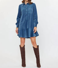 Current Air - Caroline Fine Corduroy Mini Dress