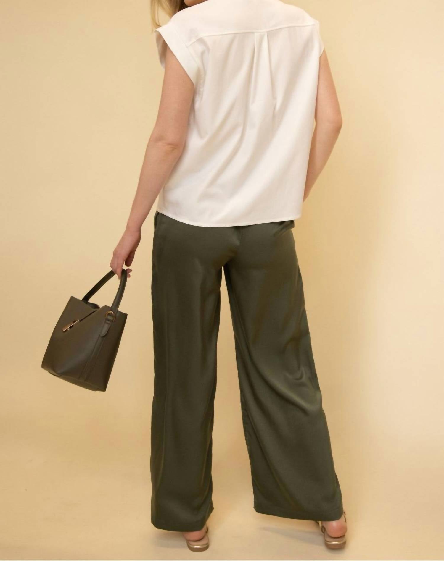 P.CILL Look The Other Way Blouse in ivory - women's blouse - detail view