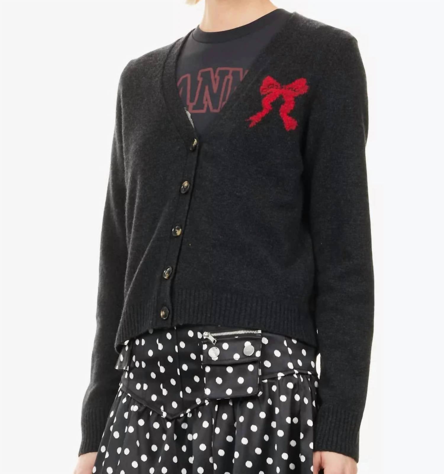 Ganni - Graphic Wool Cardigan