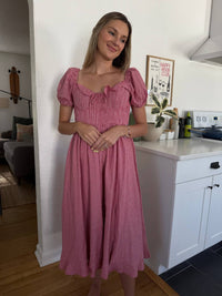 Sofie The Label - Lottie Gingham Puff Sleeve Midi Dress