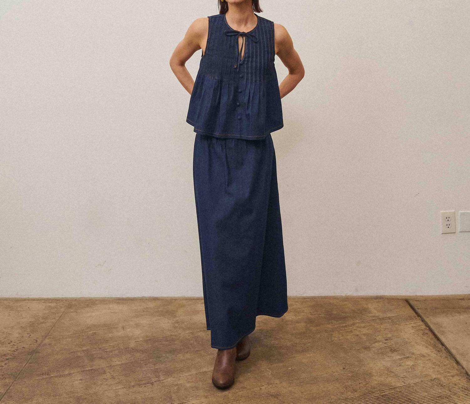 Able - Denim Chambray Skirt