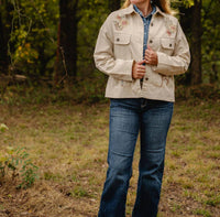 Stetson Rodeo Days Embroidered Jacket in beige - women's jacket
