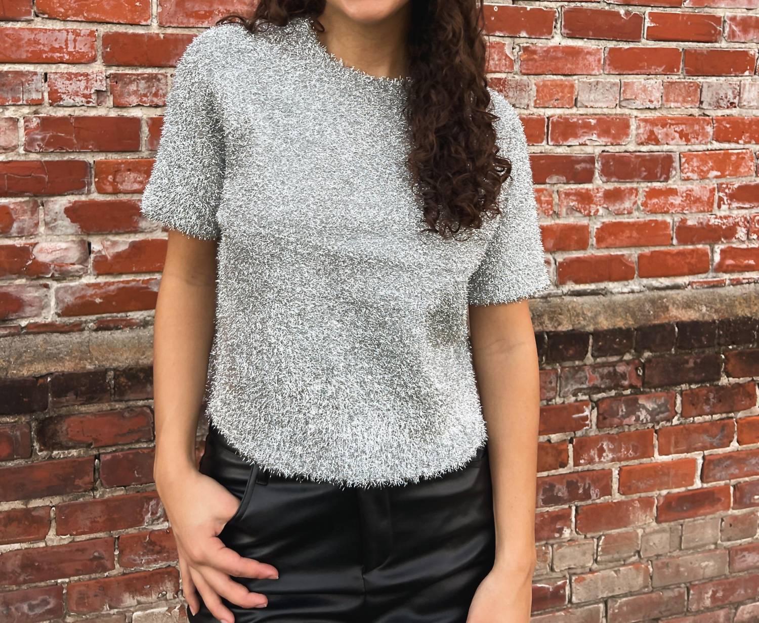 Design History - Adeline Short Sleeve Sweater Top
