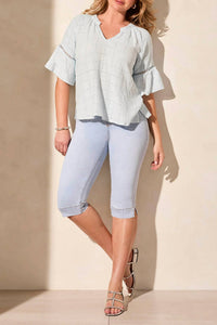 Tribal - Gauze Eyelet Top
