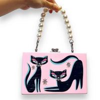 Lipstick & Chrome - Women's Kitty Chic Acrylic Handbag