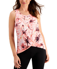 Ideology - Activewear Printed Twist-front Sleeveless Top