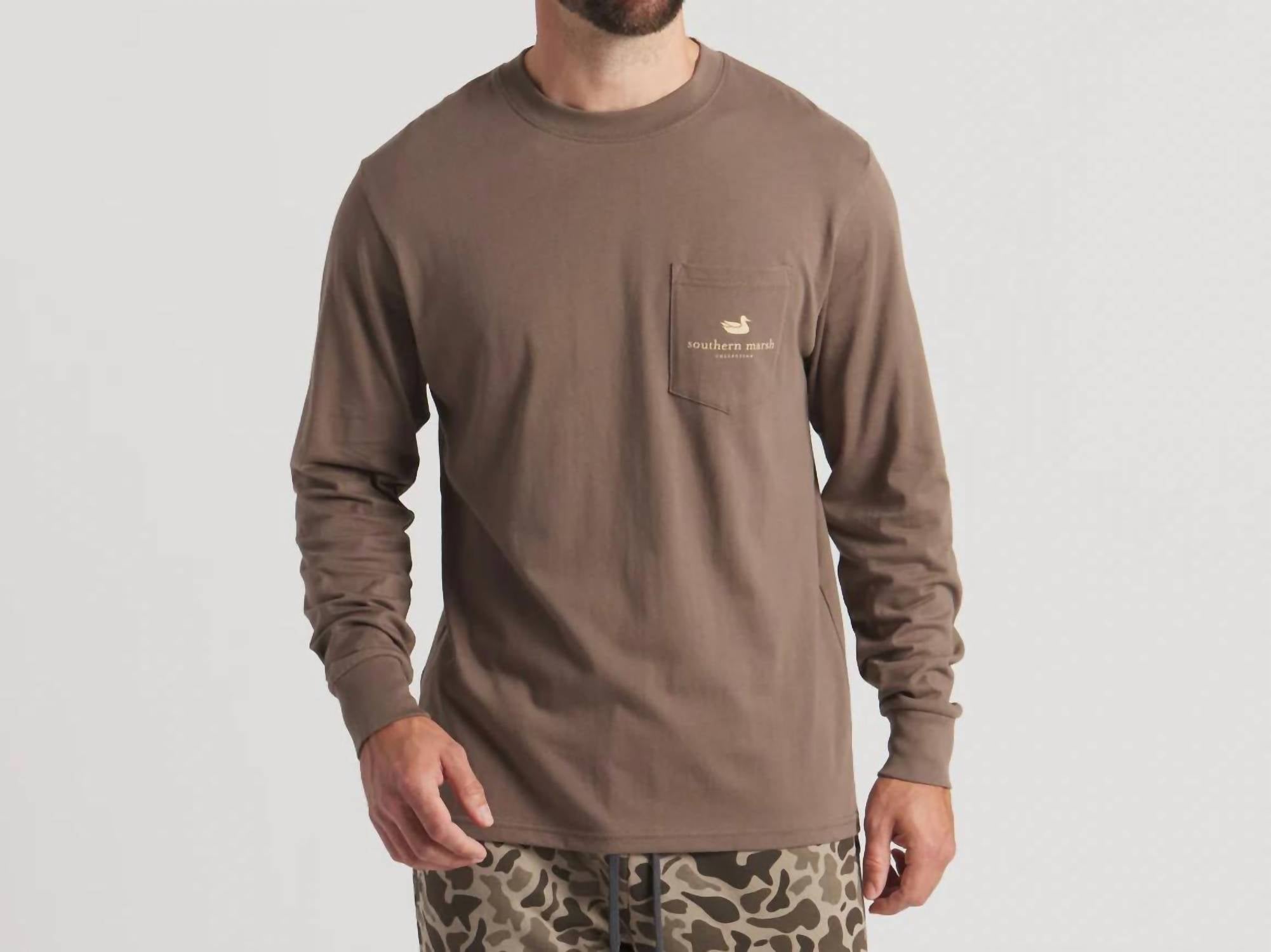 Southern Marsh - Vintage Duck Decoy Camo Long Sleeve Tee