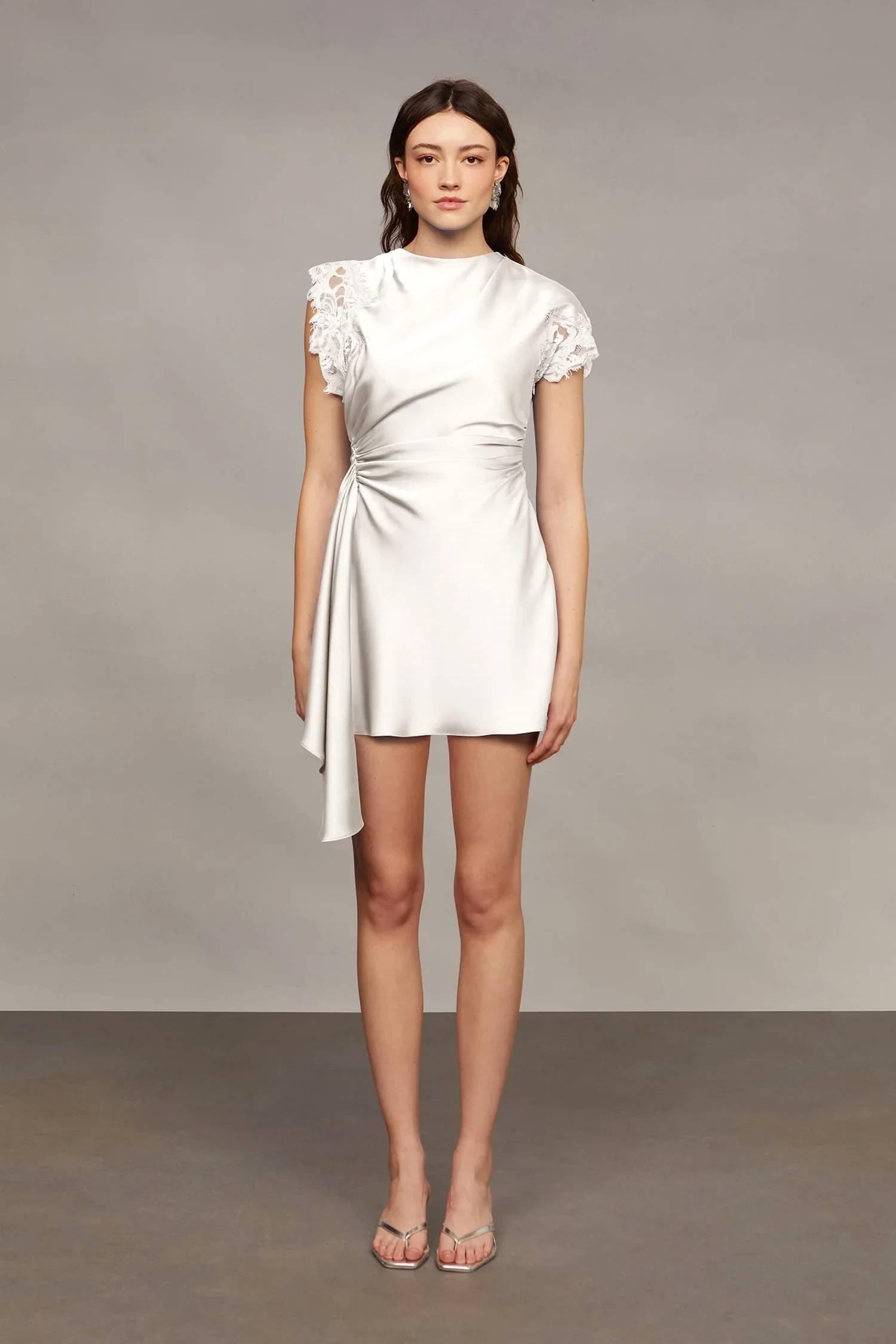 Amur - Zina Ruched Mini Dress