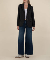KUT FROM THE KLOTH Ellie Notch Collar Blazer in black - women's jacket