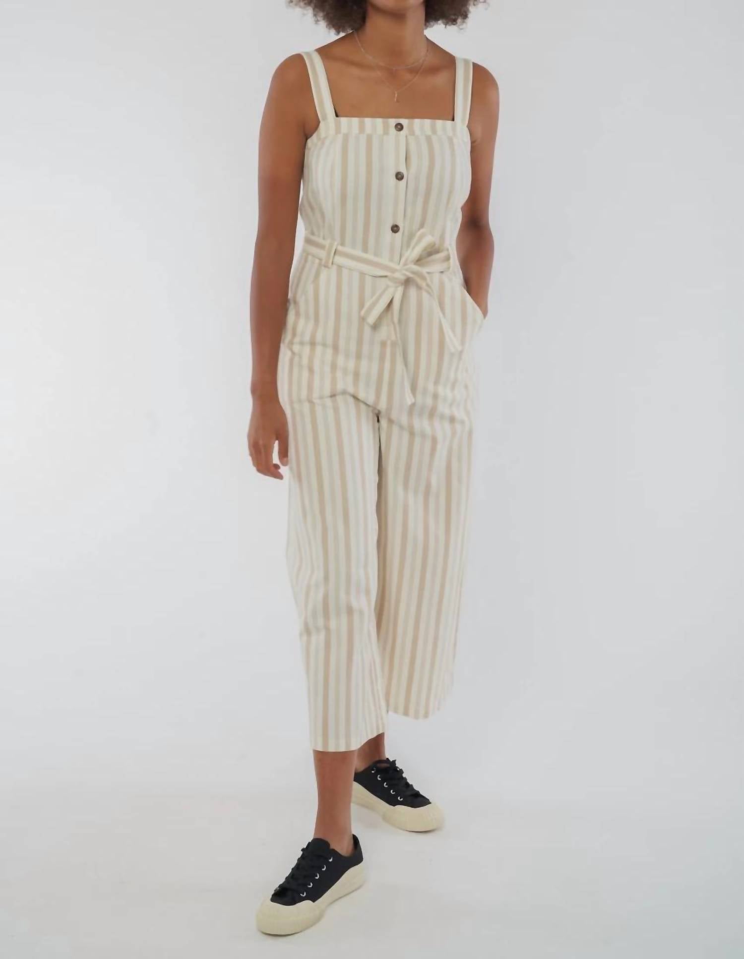 RENA STRIPED JUMPSUIT