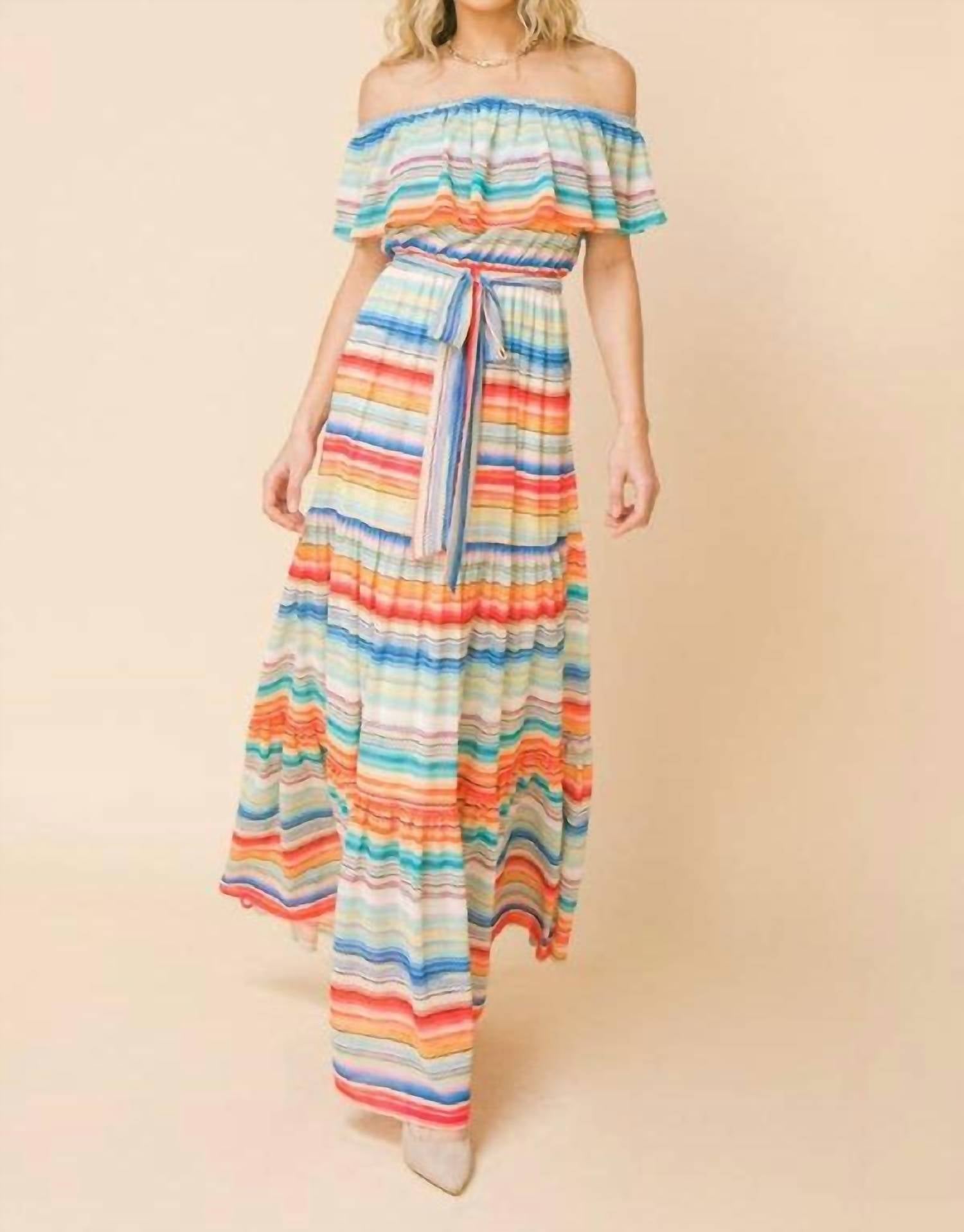 Flying Tomato - Getaway Babe Stripe Maxi Dress