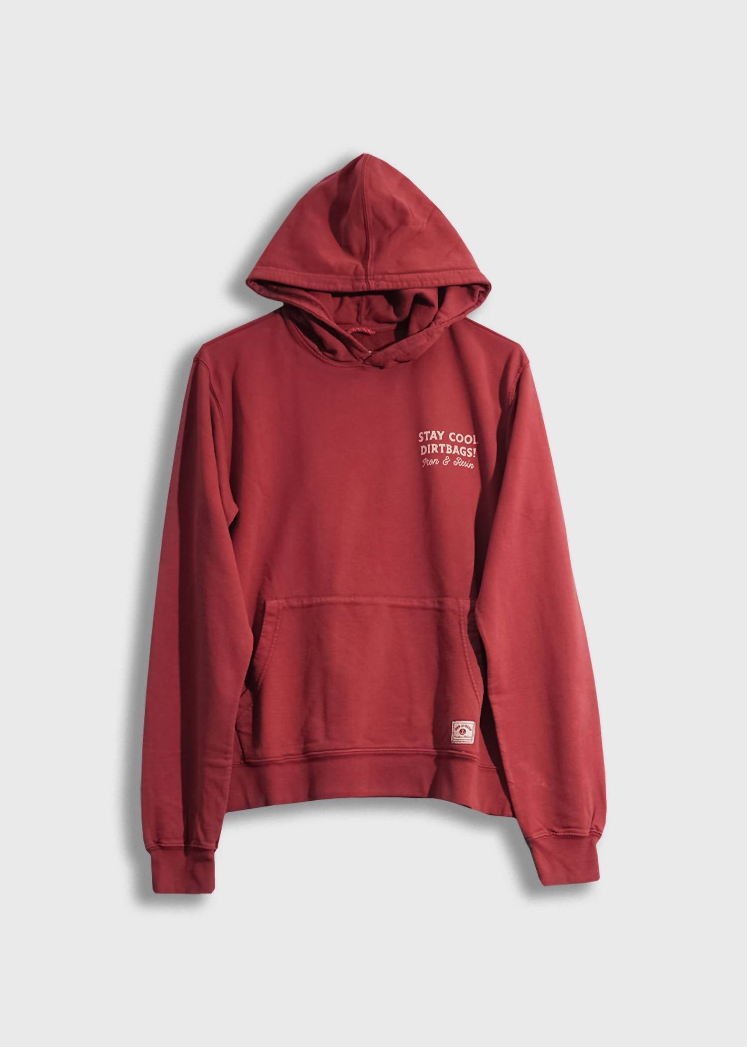 Iron & Resin Men's Stay Cool Hoodie in marsala - men's shirt