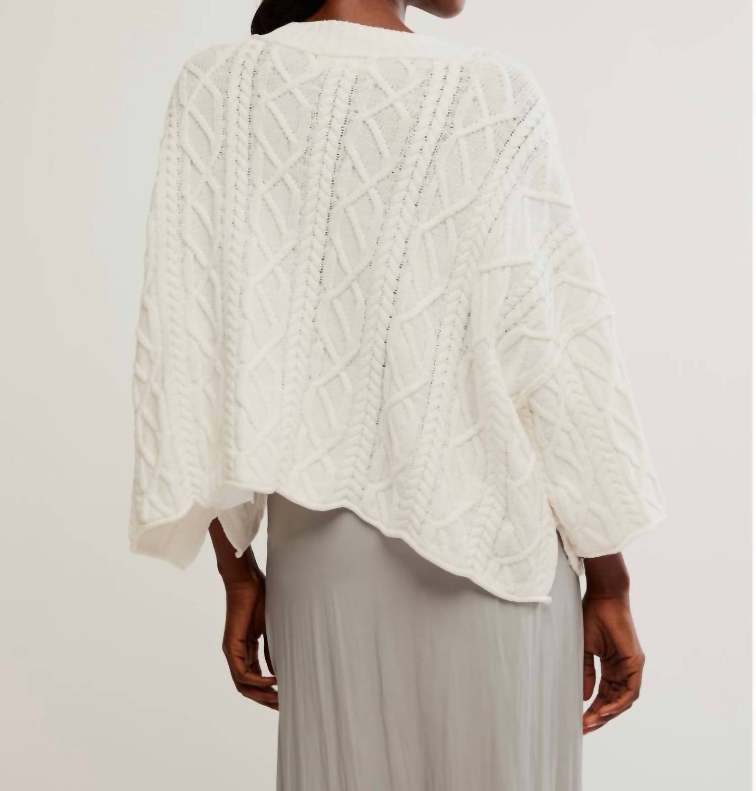 Free People - Washed Ashore Oversized Cotton Crewneck Sweater