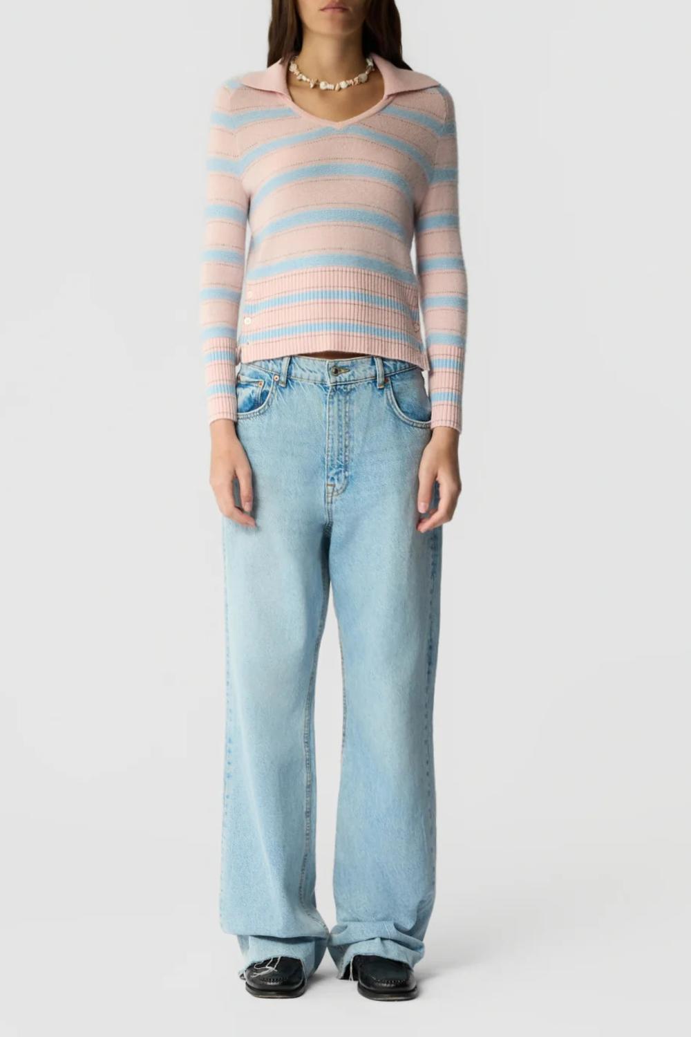Guest In Residence - Port Cashmere Polo With Side Button