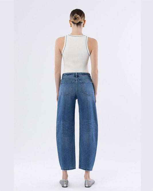 Vervet By Flying Monkey - Viola High Rise Barrel Jeans