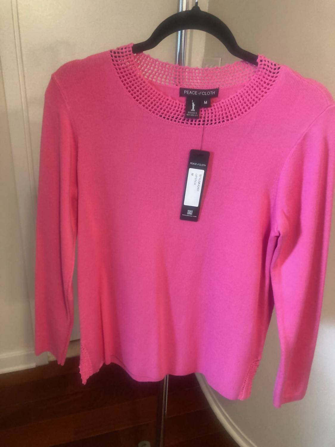 Piece Of Cloth - Women's Crochet Trimmed Sweater