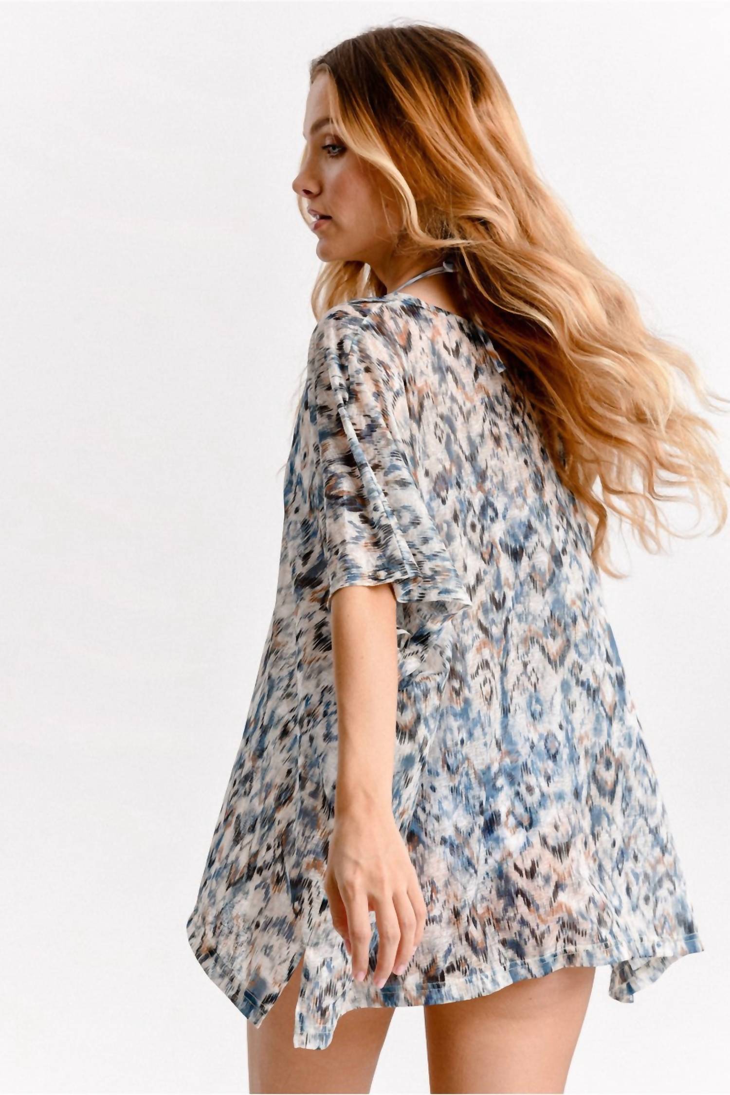 Molly Bracken - Printed Kimono Beach Cover Up
