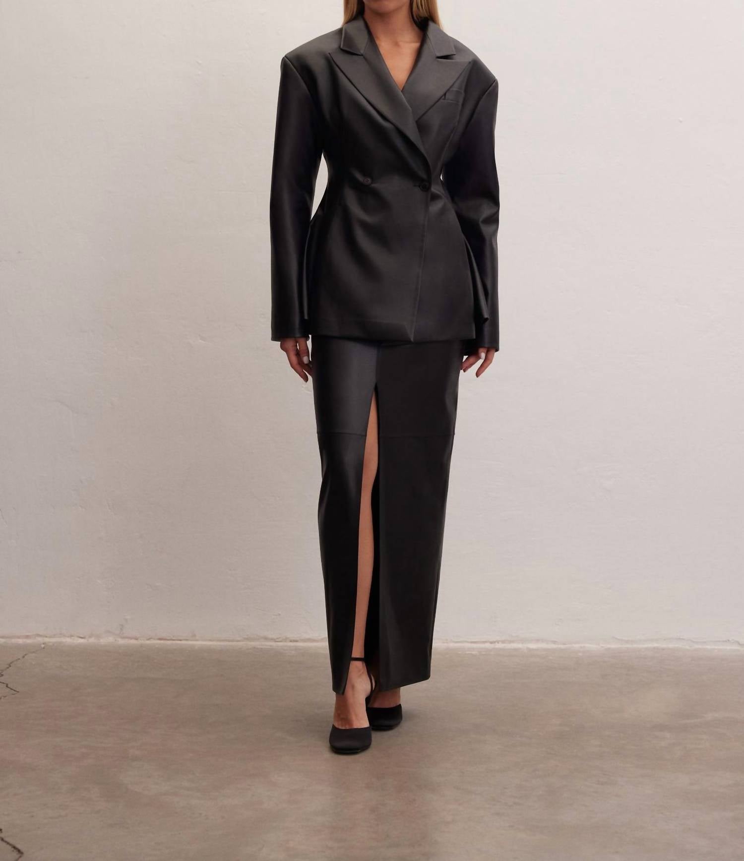 Le Cle - Eclipse Leather Blazer