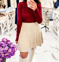 Sunday Edition - Women's Biscotti Ribbed Mini Skirt