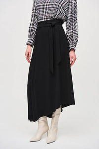 Joseph Ribkoff - Pleated Asymmetric Maxi Skirt
