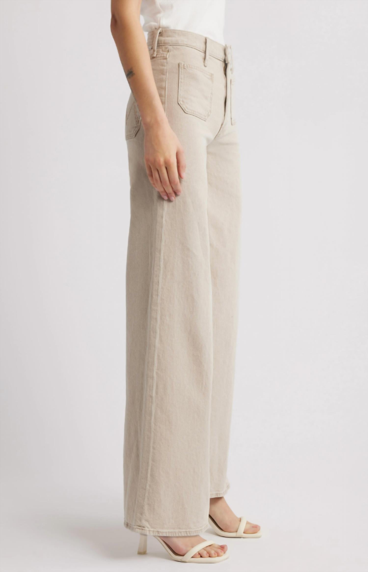 Mother - Undercover Sneak Patch Pocket Wide Leg Jeans