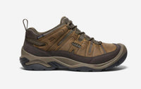 Keen Men's Circadia Waterproof Wide Hiking Shoe in shitake brindle - men's shoe - detail view