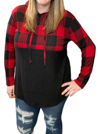 Honeyme - Buffalo Plaid Hoodie