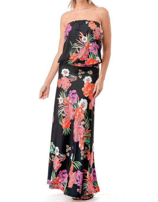 VAVA ANOUK TUBE LONG DRESS IN SUMMER FLORAL