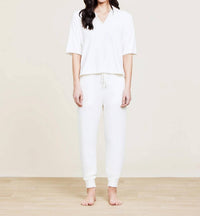 Barefoot Dreams - Collared Short Sleeve Top
