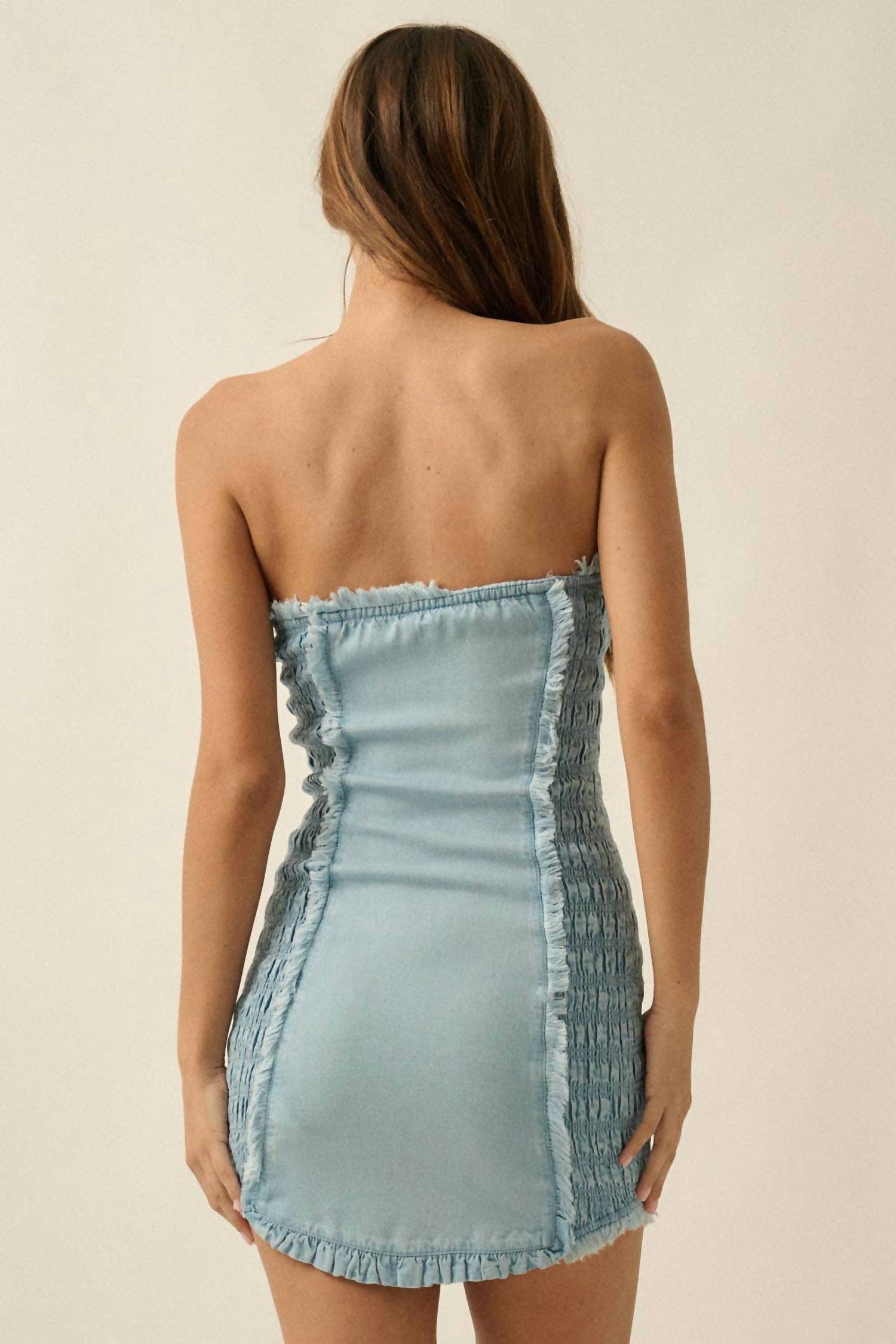 Promesa - Smocked Strapless Mini Dress
