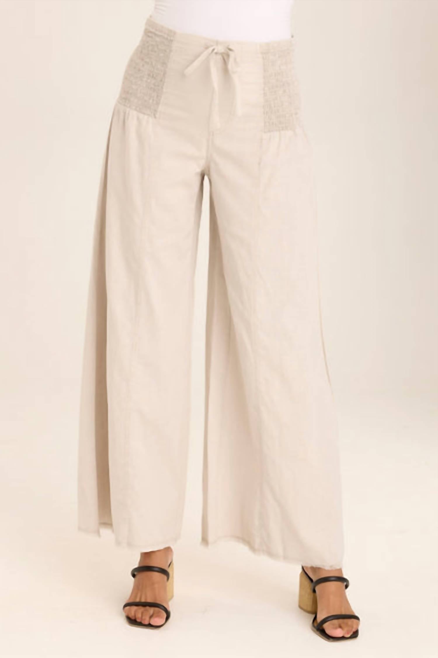Xcvi - Kaj Wide Leg Cotton Linen Flare Pants