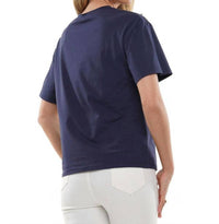 Why Dress American Wine Glass Tee in navy - women's t-shirt - detail view