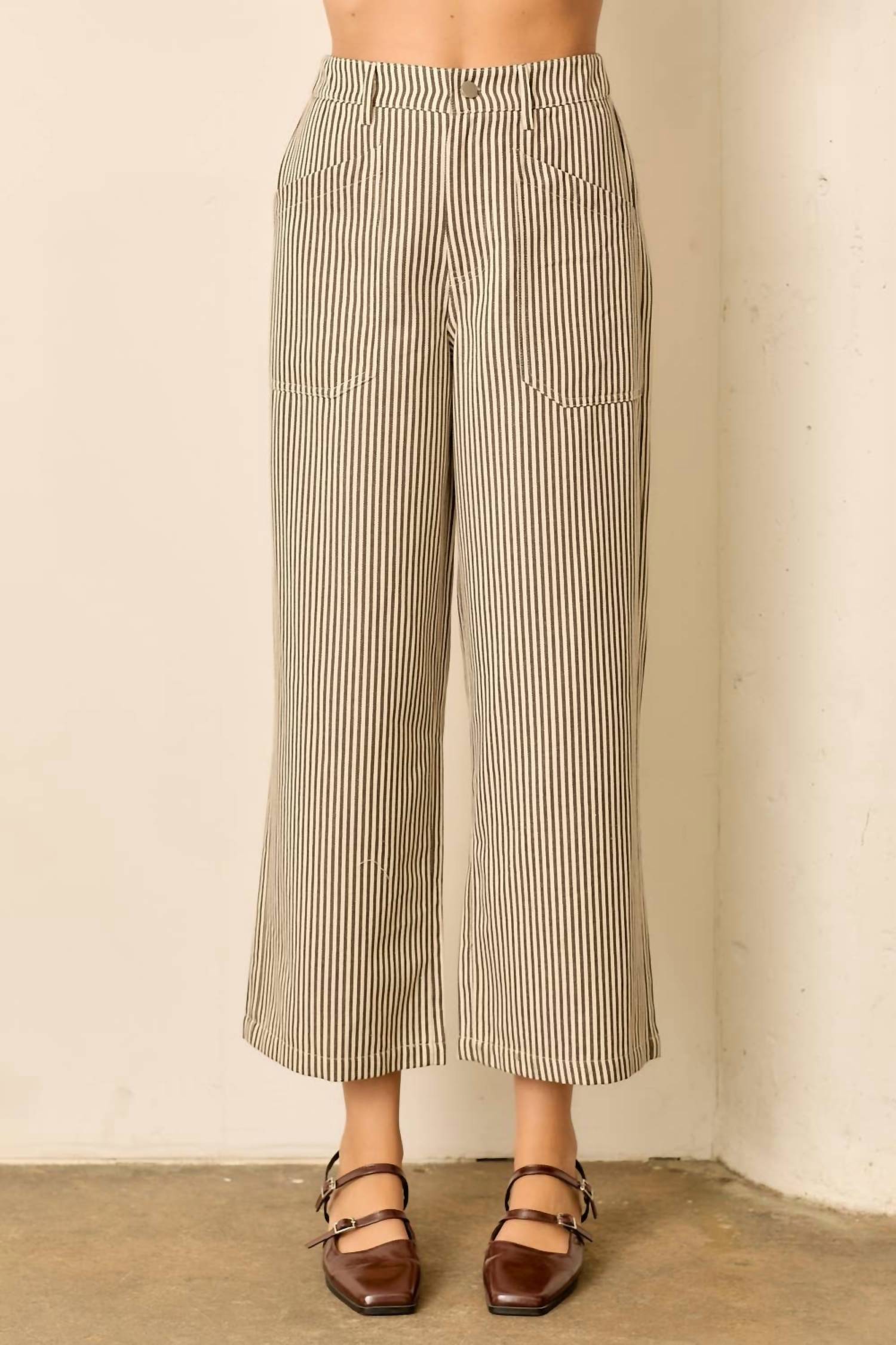 Polagram - Kathleen Pin Stripe Pants