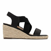 VIONIC Women's Ainsleigh Wedge Sandal in black - women's sandal - detail view
