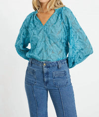 Caballero - Miki V Neck Ruffle Top