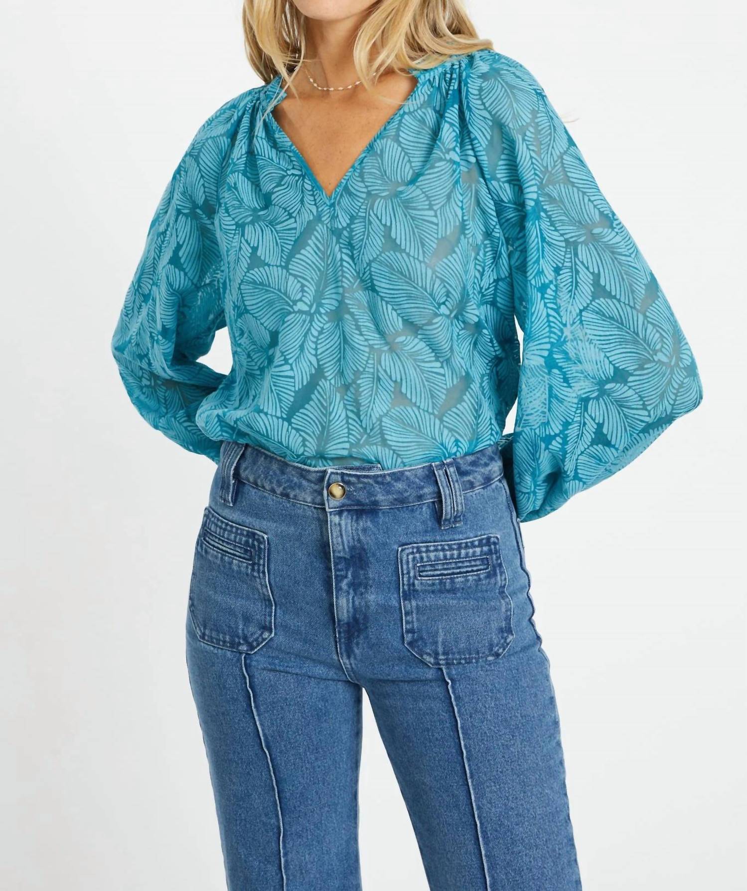 Caballero - Miki V Neck Ruffle Top