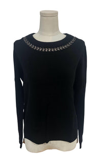 Autumn Cashmere - Women's Chain Crew Neck Sweater