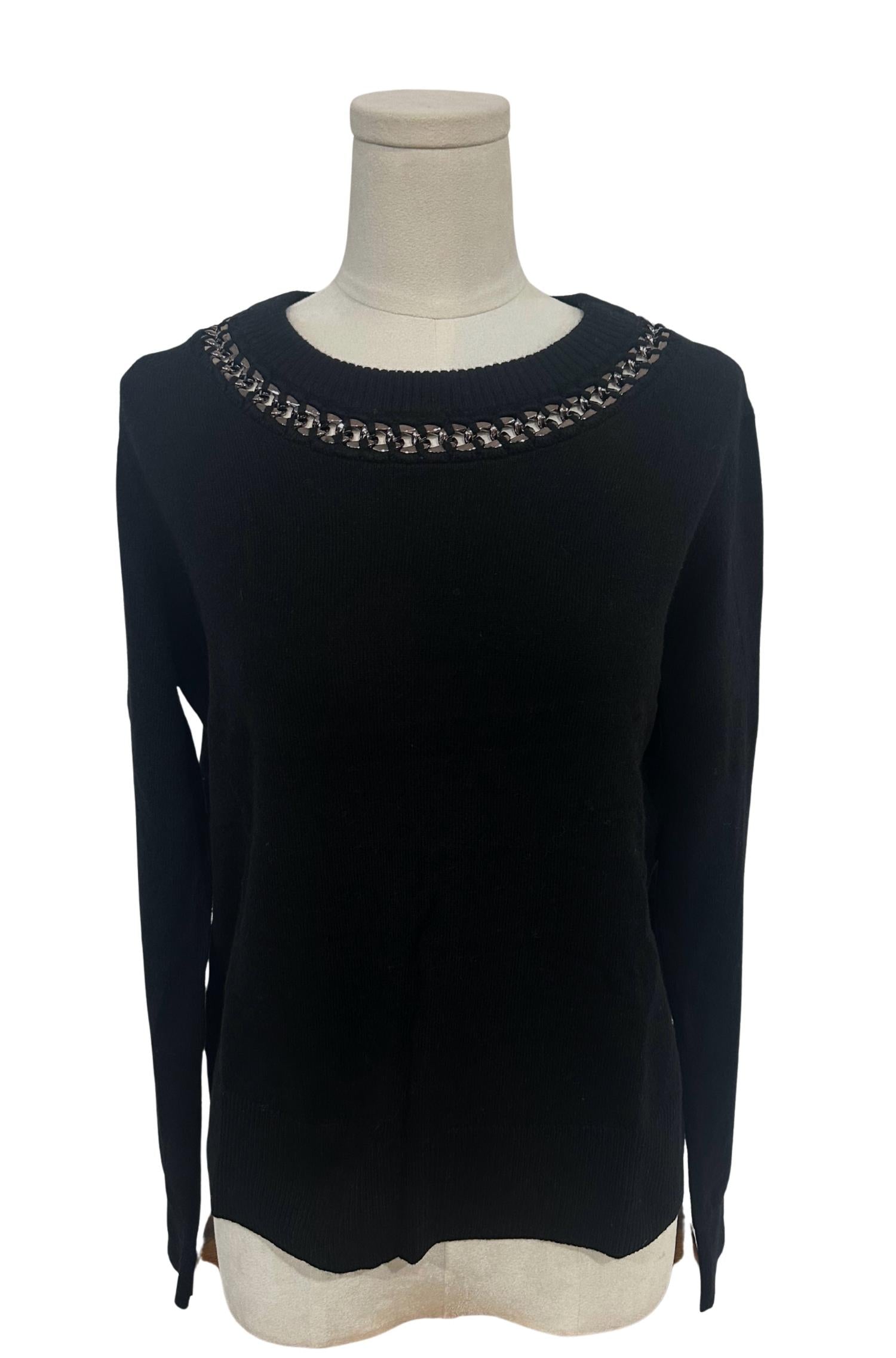 Autumn Cashmere - Women's Chain Crew Neck Sweater