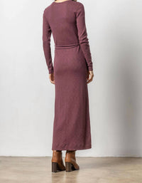 Lilla P - Belted Maxi Column Dress