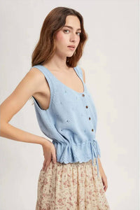 Wishlist - Jenna Scallop Hem Sweater Tank