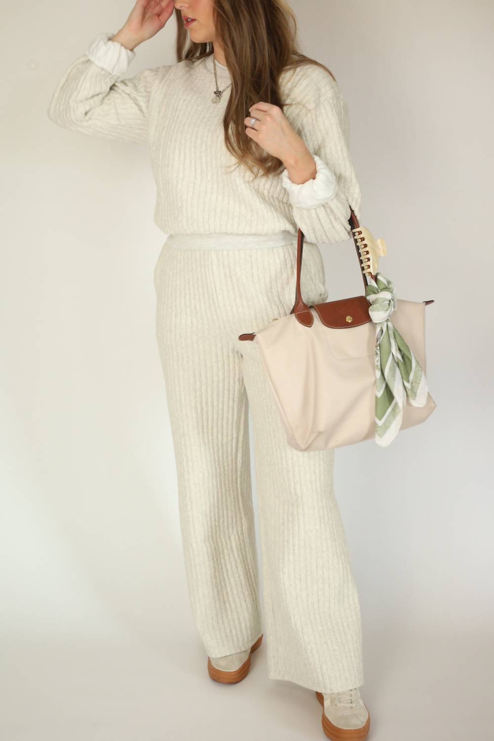 mittoshop Livie Quilted Set in white - women's sleepwear - detail view