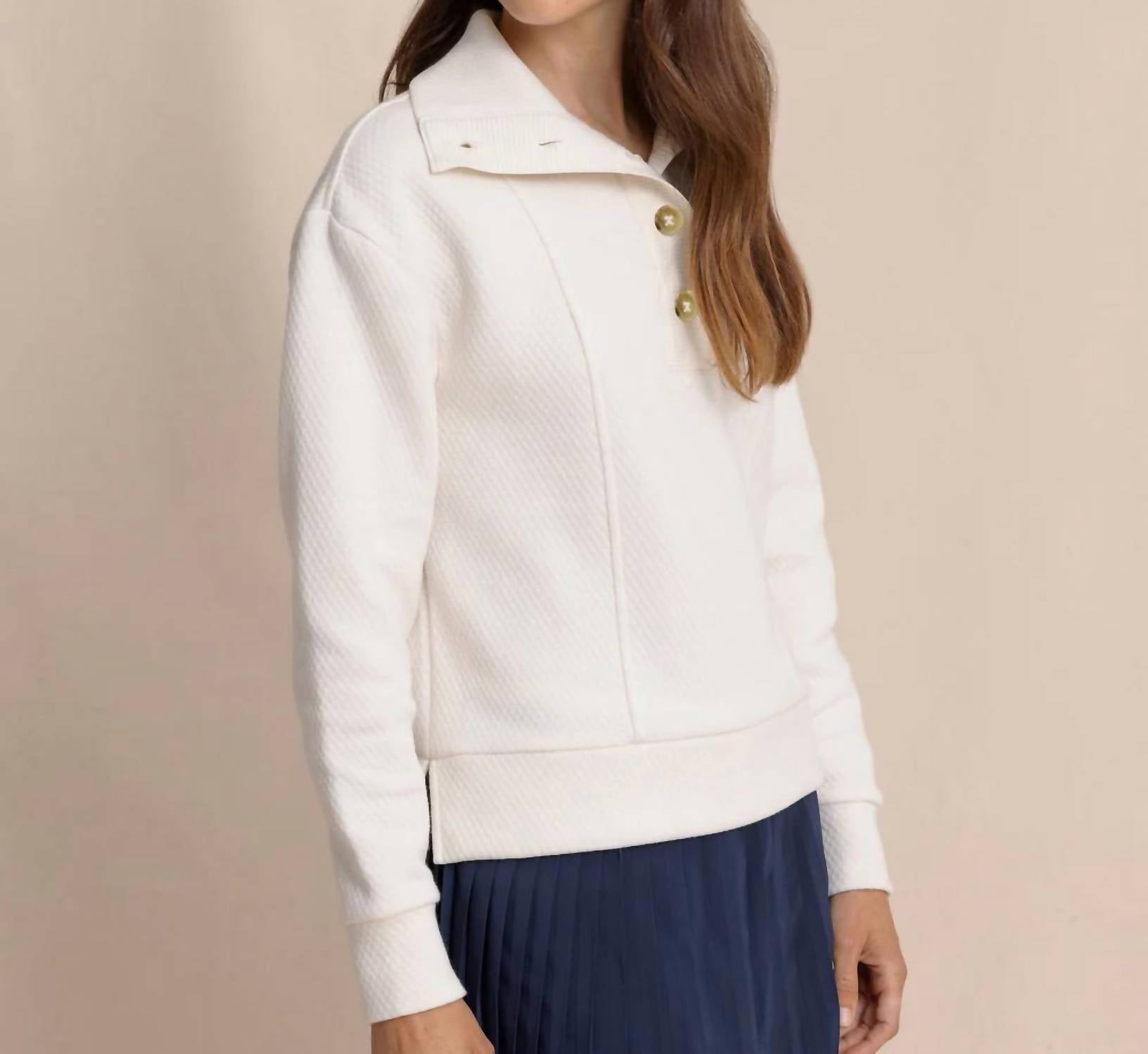 Southern Tide - Tonya Button Mock Pullover