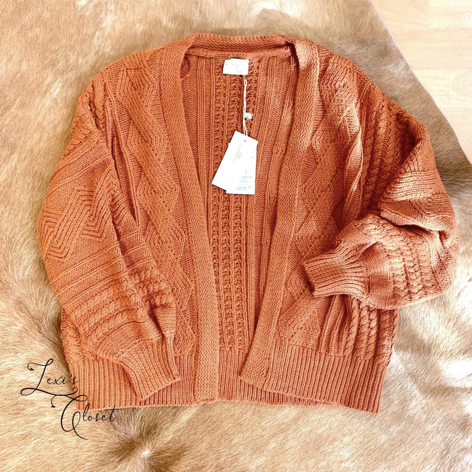 Allie Rose - Women's Open Front Knit Cardigan