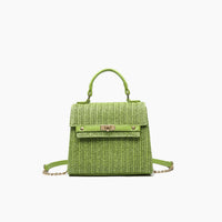 Like Dreams - Women's Neo Pastel Straw Crossbody Bag