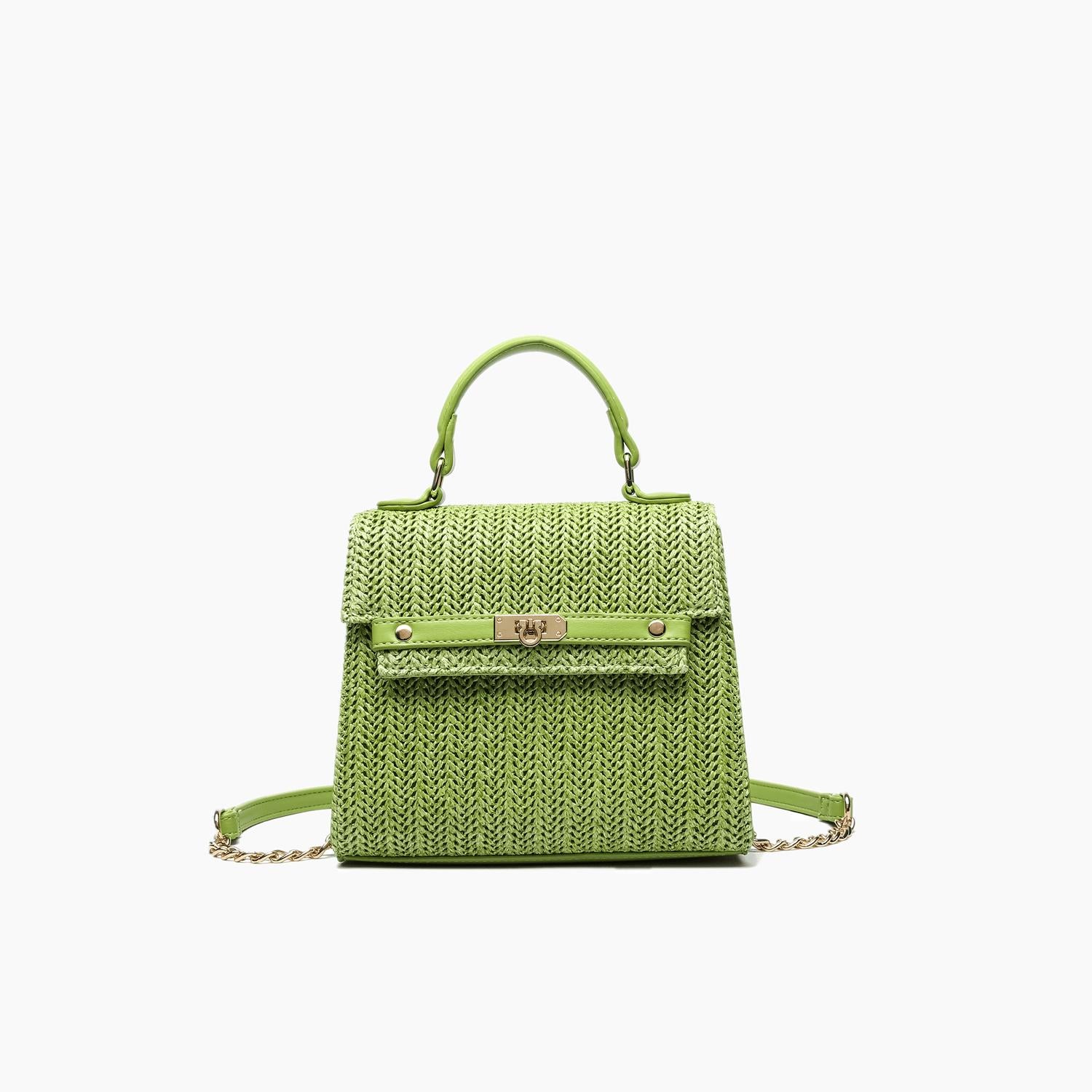 Like Dreams - Women's Neo Pastel Straw Crossbody Bag