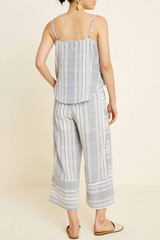 Hayden La - Paloma Stripe Wide Leg Jumpsuit Set