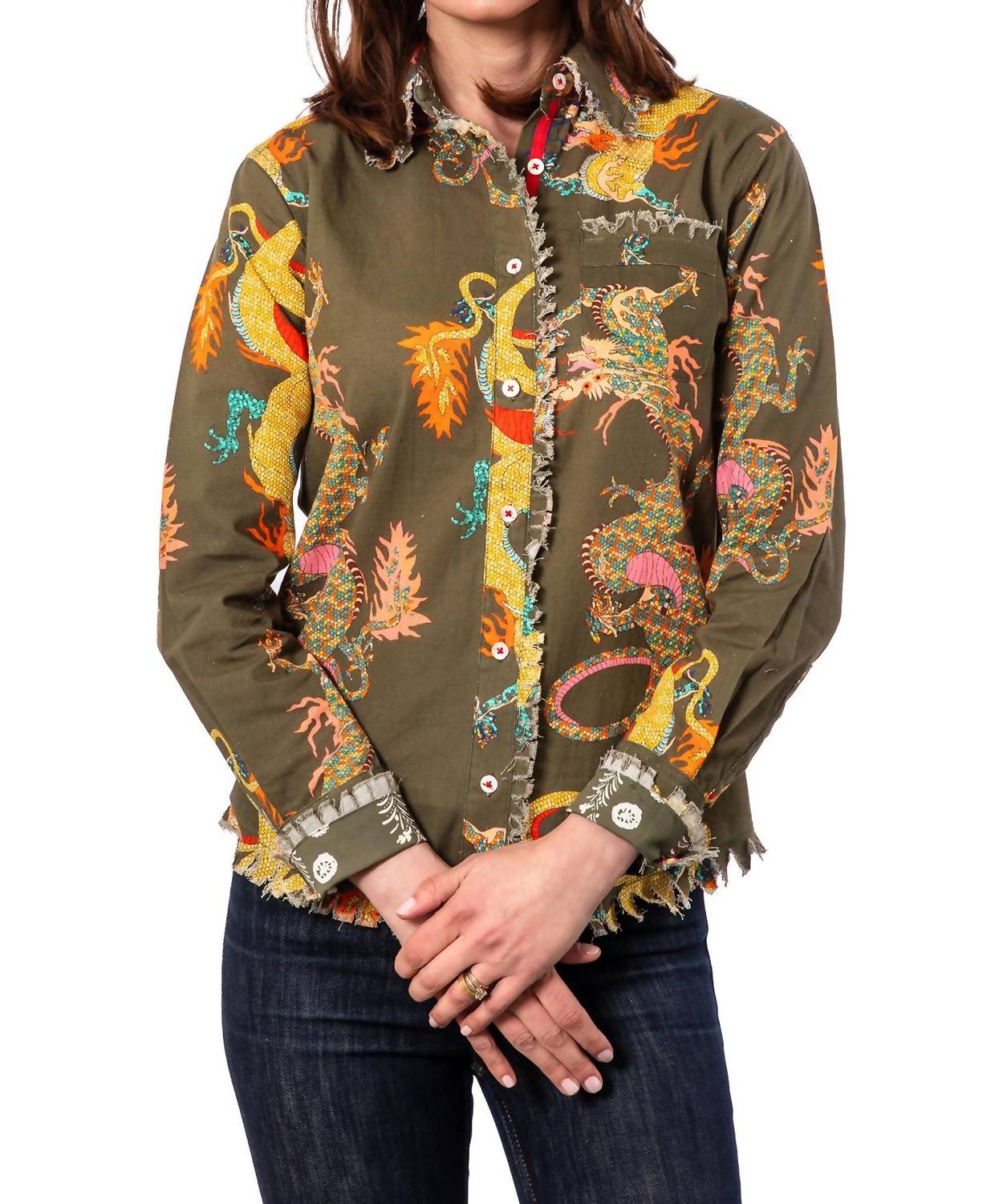 Dizzy-Lizzie - Dragon Cape Cod Top