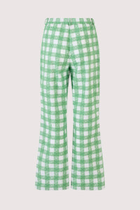 Rosie Assoulin - Easy Does It Picnic Embroidered Gingham Pant