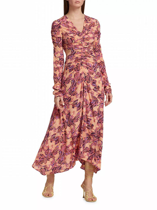 Mona Cut Out Back Maxi Floral Dress