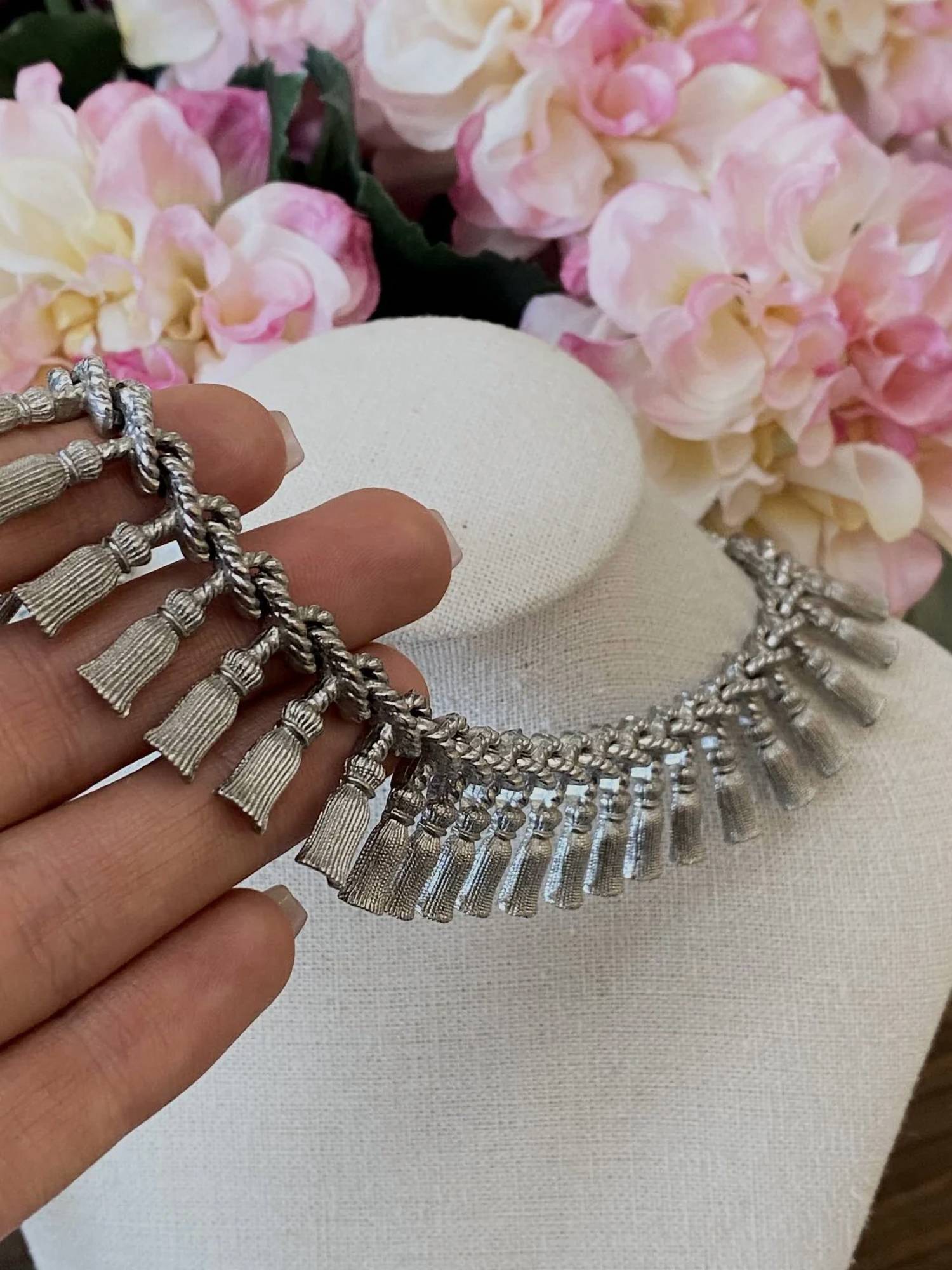 Erin Knight Designs - Vintage Tassel Link Choker Necklace